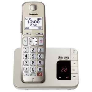 Panasonic Grotasten-Schnurlostelefon mit AB KX-TGE260GN - champagner