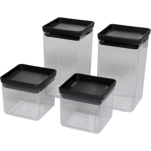 4x1 Brabantia Vorratsdose Tasty eckig, dunkelgrau