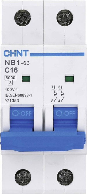 Chint 179642 NB1L Leitungsschutzschalter 2polig 10A