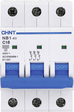 Chint 179702 NB1L Leitungsschutzschalter 3polig 20A