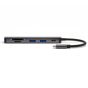 4smarts 6in1 Hub mit DeX-Funktion, spacegrau