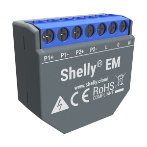 Shelly EM - Relais - WLAN Stromzhler - Ohne Klemmen - Messfunktion