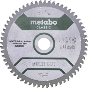 Metabo MULTI CUT CLASSIC 628655000 Kreissgeblatt 216 x 30 x 1.8mm Z