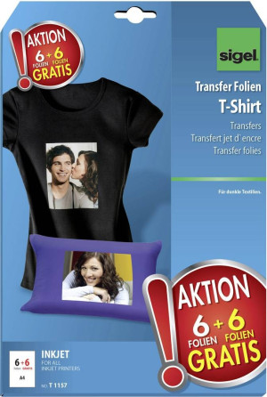 Sigel T1157 T-Shirt-Transferfolie 250 g/ 12 Blatt