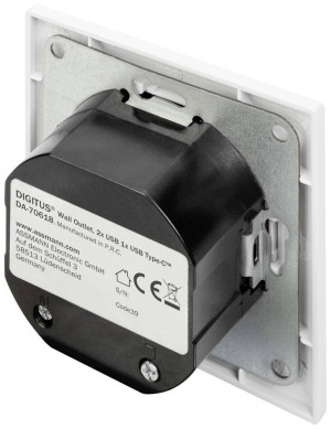 Digitus DA-70618 USB-Ladesteckdose mit USB Wei