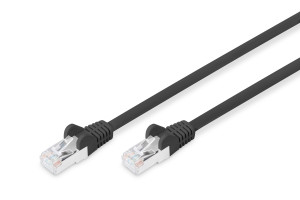 DIGITUS Patchkabel, CAT6, RJ45 St/St, 1.0m, schwarz