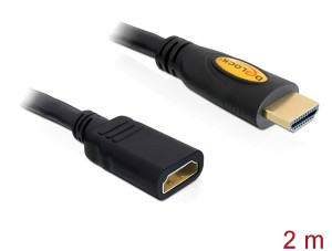 Delock HDMI Verlngerungskabel HDMI-A Stecker, HDMI-A Buchse 2.00m