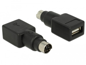 Delock Adapter PS/2 Stecker > USB Typ-A Buchse