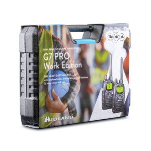 Midland G7 Pro 2er Kofferset, PMR446 Doppelstandlader, MA24-L