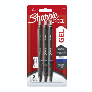 1x3 Sharpie S-Gel 0,7 mm blau