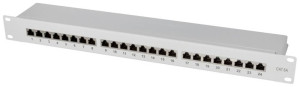 LogiLink NP0060 24 Port Patch-Panel 483mm (19\ ) CAT 6a 1 HE