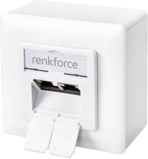 Renkforce Netzwerkdose Aufputz CAT 6 2 Port Reinwei
