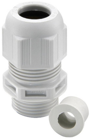 Wiska 10064984 Kabelverschraubung M12 Polyamid Silber-Grau (RAL 7001)