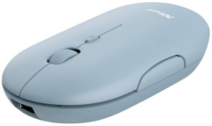Trust PUCK Maus Bluetoot, Funk Optisch Blau 4 Tasten 1600 dpi
