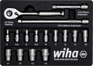 Wiha 44683 Steckschlsseleinsatz-Set 1/4\  197mm