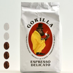 Gorilla Espresso Delicato ganze Bohnen 1kg mild mit einer angenehmen