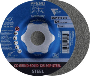 PFERD 64187126 CC-GRIND-SOLID 125 SGP STEEL Schleifscheibe