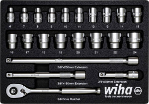 Wiha 44708 Gelenk-Steckschlsseleinsatz-Set 280mm