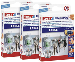 Tesa POWERSTRIP Large Doppelseitiger Klebestreifen Wei Inhalt: