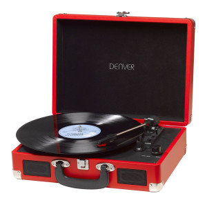 Denver VPL-120 USB-Plattenspieler Rot