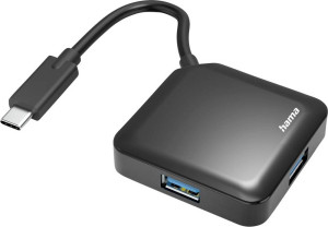 Hama 4 Port USB- (USB 3.2 Gen 2) Multiport Hub Schwarz
