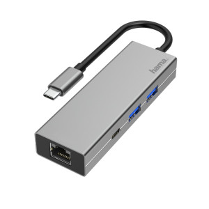 Hama 4 Port USB- (USB 3.2 Gen 2) Multiport Hub Grau
