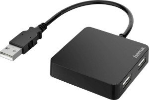 Hama 4 Port USB 2.0-Hub Schwarz