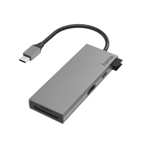 Hama 6 Port USB- (USB 3.2 Gen 2) Multiport Hub Grau