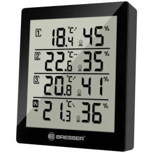 Bresser Optik Quadro Thermo-/Hygrometer Schwarz