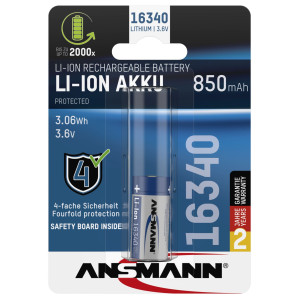 Ansmann Spezial-Akku 16340 Li-Ion 3.6V 850 mAh