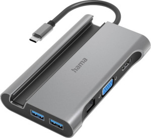 Hama 7 Port USB- (USB 3.2 Gen 2) Multiport Hub Grau