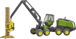 Bruder Landwirtschafts Modell John Deere Harvester mit Baumstamm