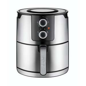 Unold XL Heiluft-Fritteuse 1400W Edelstahl, Schwarz