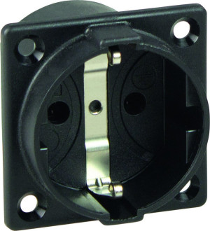 AS Schwabe 45081 Einbau-Steckdose Schwarz