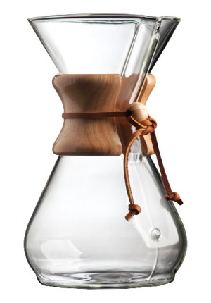 Kahla Chemex CM-8A Karaffe aus Glas mit Holzhals