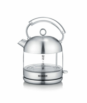 Severin WK 3459 Wasserkocher schnurlos, BPA-frei Edelstahl