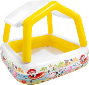 Intex 57470 Sonnenschirm Aquarium Pool, Bunt, 157x157x122 cm,