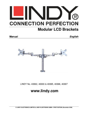 LINDY Tischhalterung 450mm Modular Monitor-Tischhalterung Silber