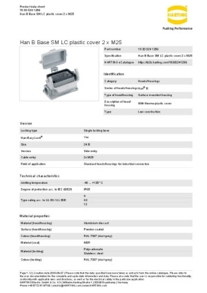Harting Sockelgehuse 19 30 024 1296 1St.