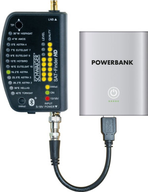 Schwaiger Sat Finder HD + Powerbank SAT Finder