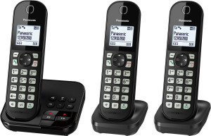 Panasonic Schnurlostelefon mit AB KX-TGC463 Trio - schwarz