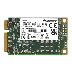 Transcend MSA372M 32GB Interne mSATA SSD SATA III Retail TS32GMSA372M