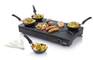 DOMO DO8712W Elektro Tischgrill Schwarz