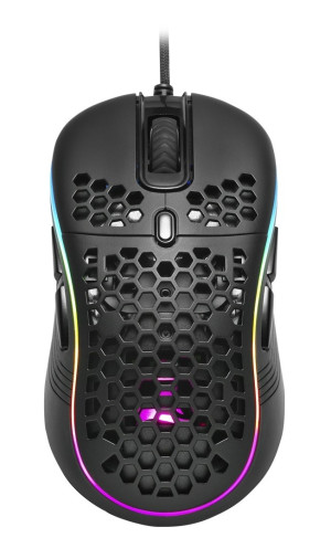 Sharkoon Ligh S black, Gamingmaus, kabelgebunden, RGB-Beleuchtung,