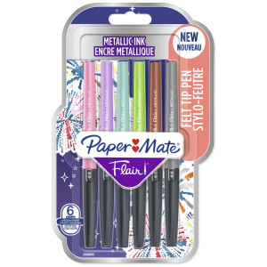 1x6 Paper Mate Flair Metallic Filzstifte M 0,7 mm