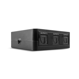 LINDY 70480 3 Port Toslink-Splitter Schwarz