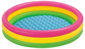 Intex Farbenfroher Kinderpool Easy Pool (Aufblasring)