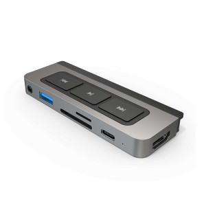HYPER HD449 1 Port USB- (USB 3.2 Gen 2) Multiport Hub Grau, Silber