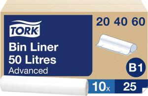 TORK 204060 Mllsack 50l - transparent - 1x 250 Stck