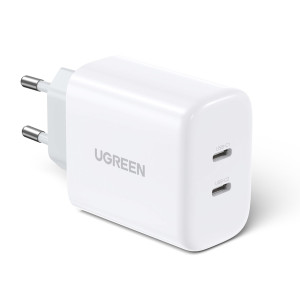 UGREEN USB-C+USB-C 40W Ladegert (20W+20W), Wei